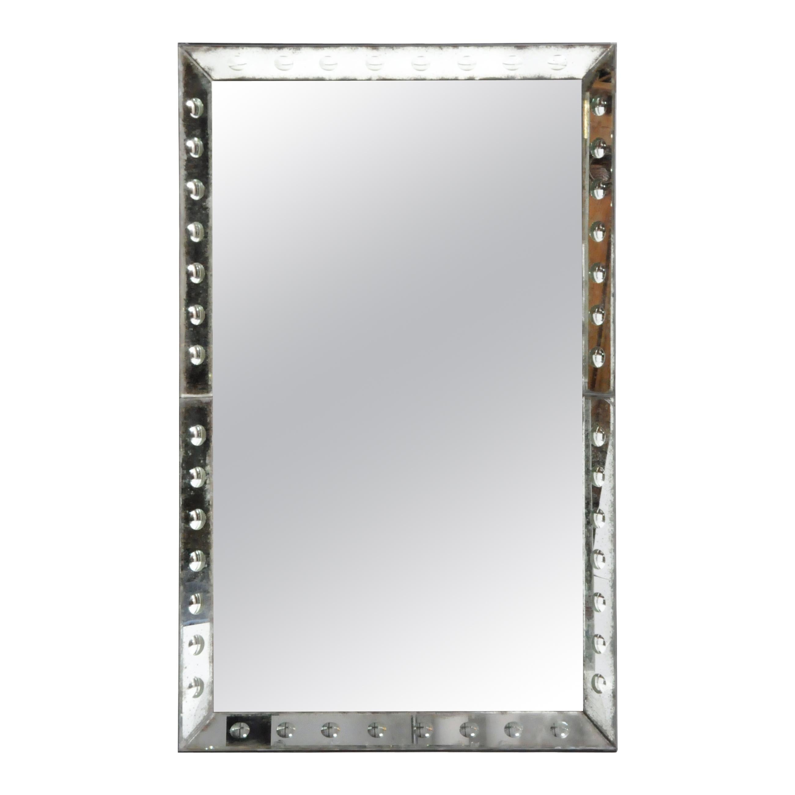 Parisian Mirror with Studded Glass Frame