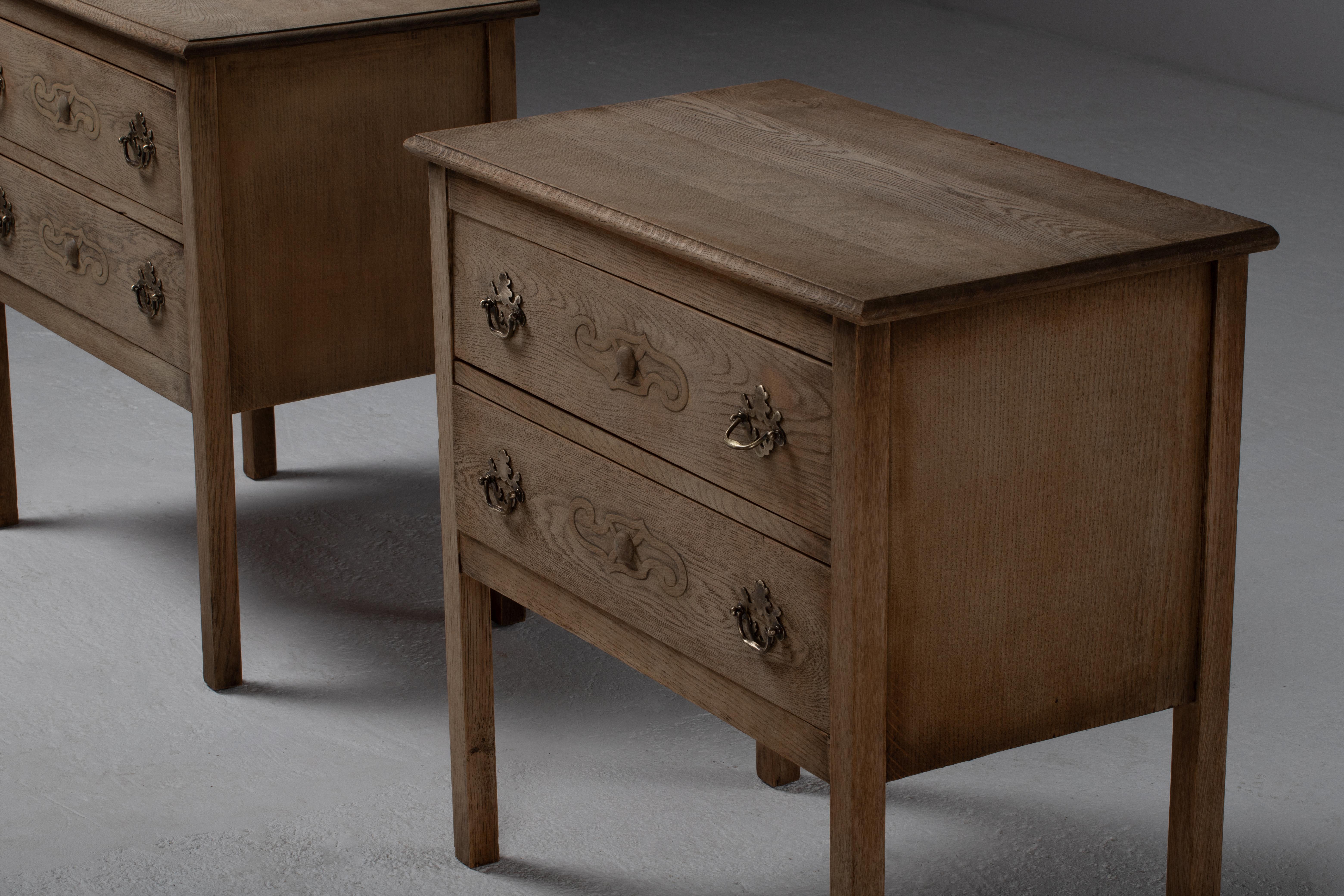 Quercia Commodes parigina in Oak, XIX secolo in vendita