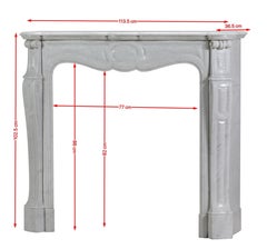 Parisian Pompadour Fireplace Surround - 19th Century Timeless Chic Design