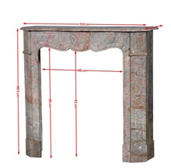 Parisian Pompadour Pink Marble Fireplace Surround From Paris