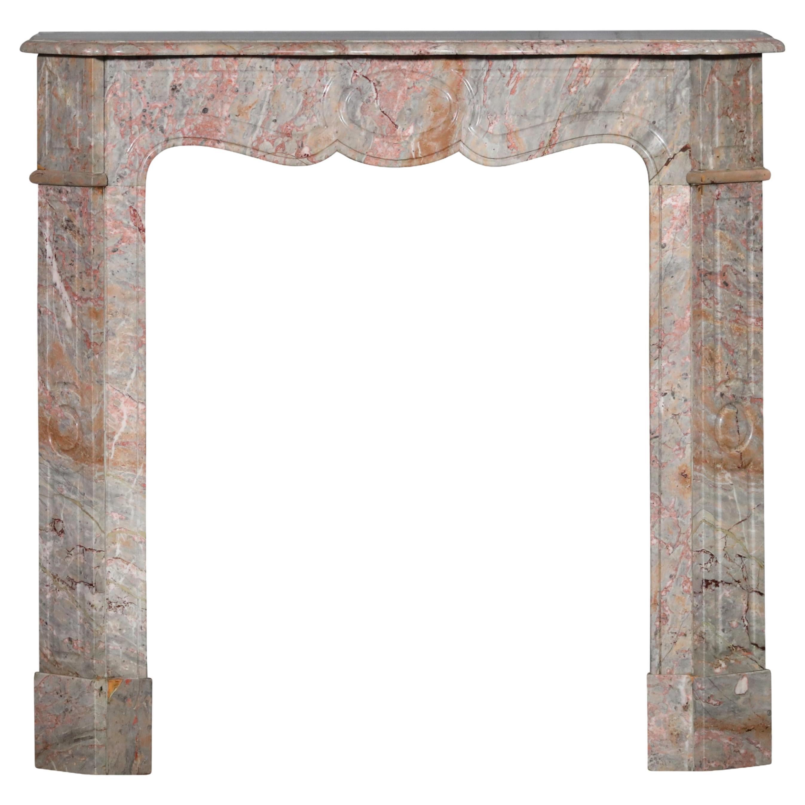 Parisian Pompadour Pink Marble Fireplace Surround From Paris