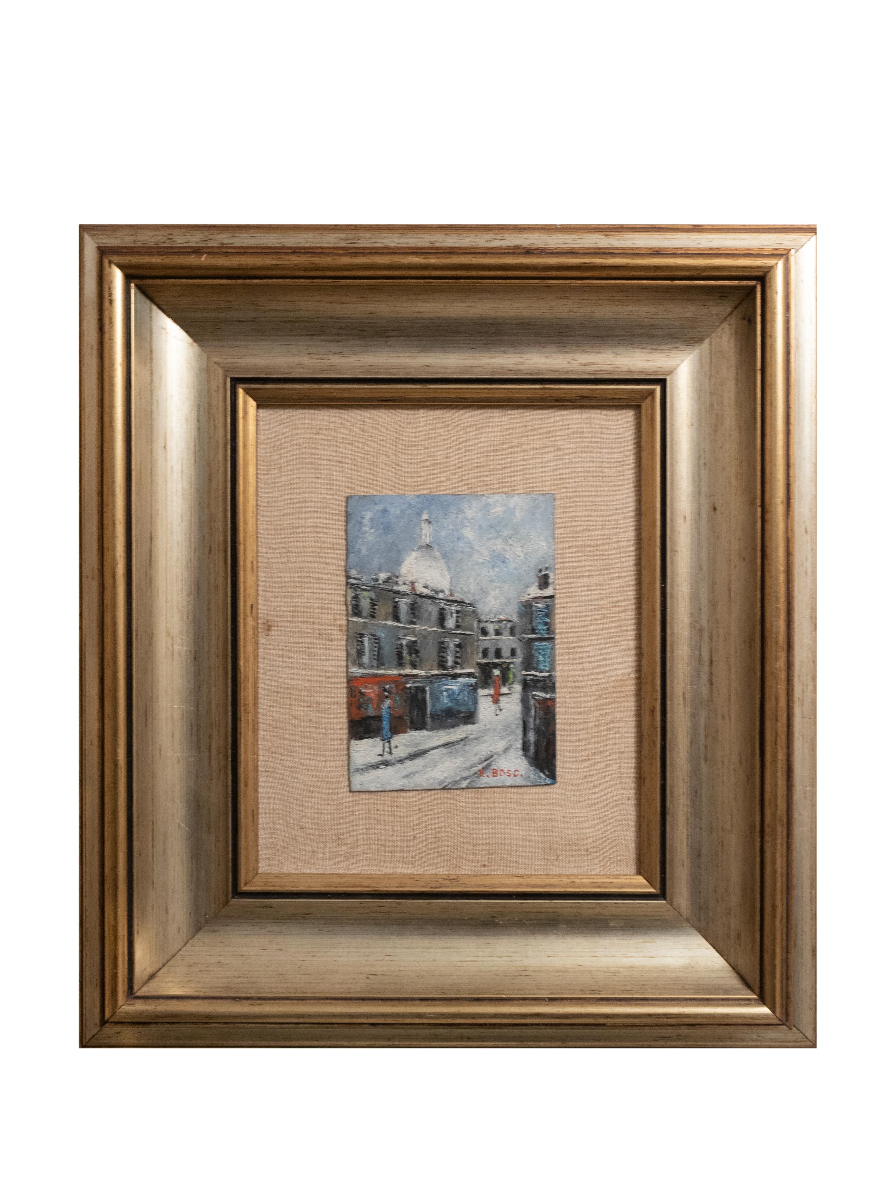 Parisian Post-Impressionist by R. Bosc, Montmartre Scene Aceitado en venta