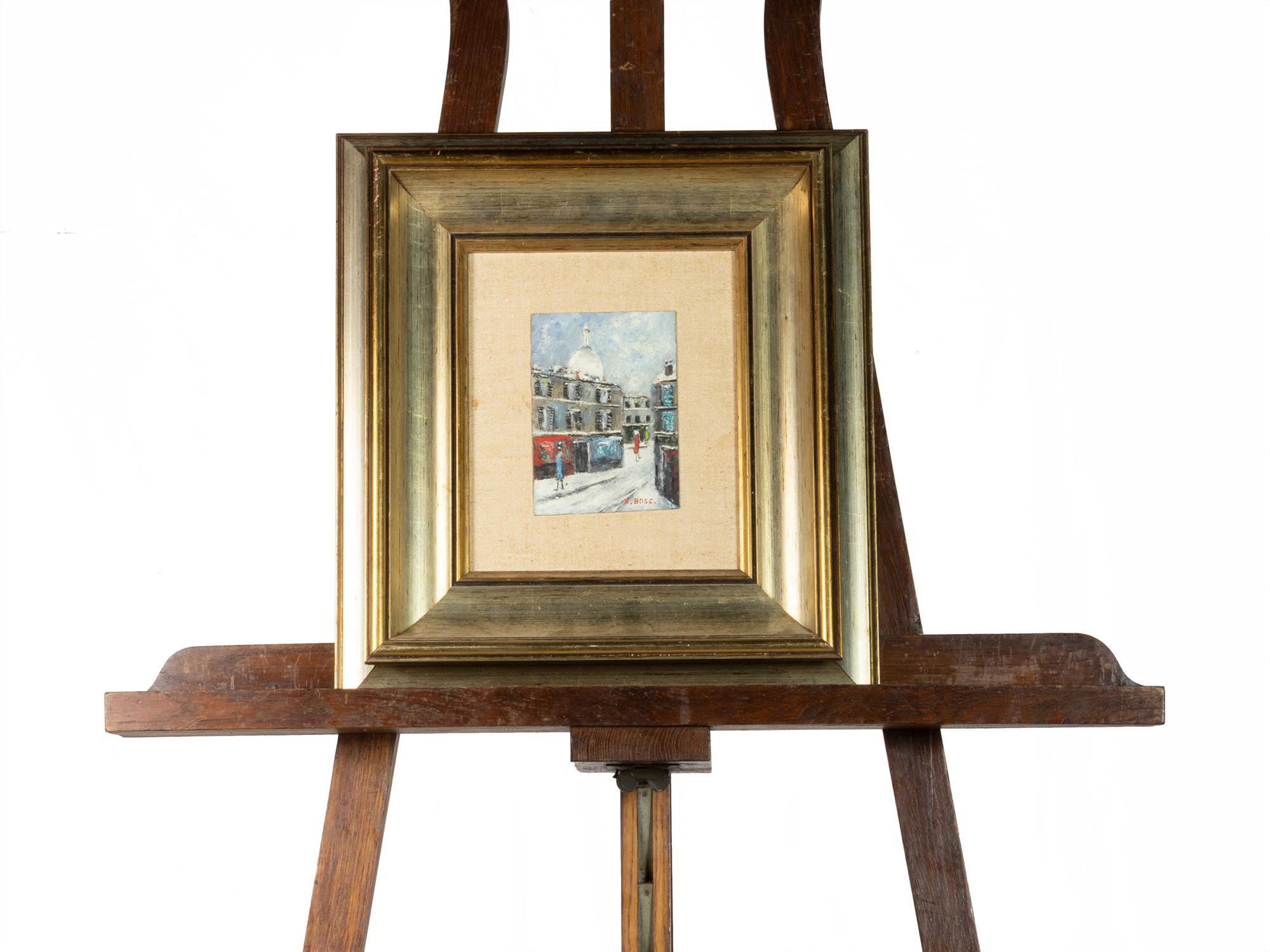 Parisian Post-Impressionist by R. Bosc, Montmartre Scene Madera en venta