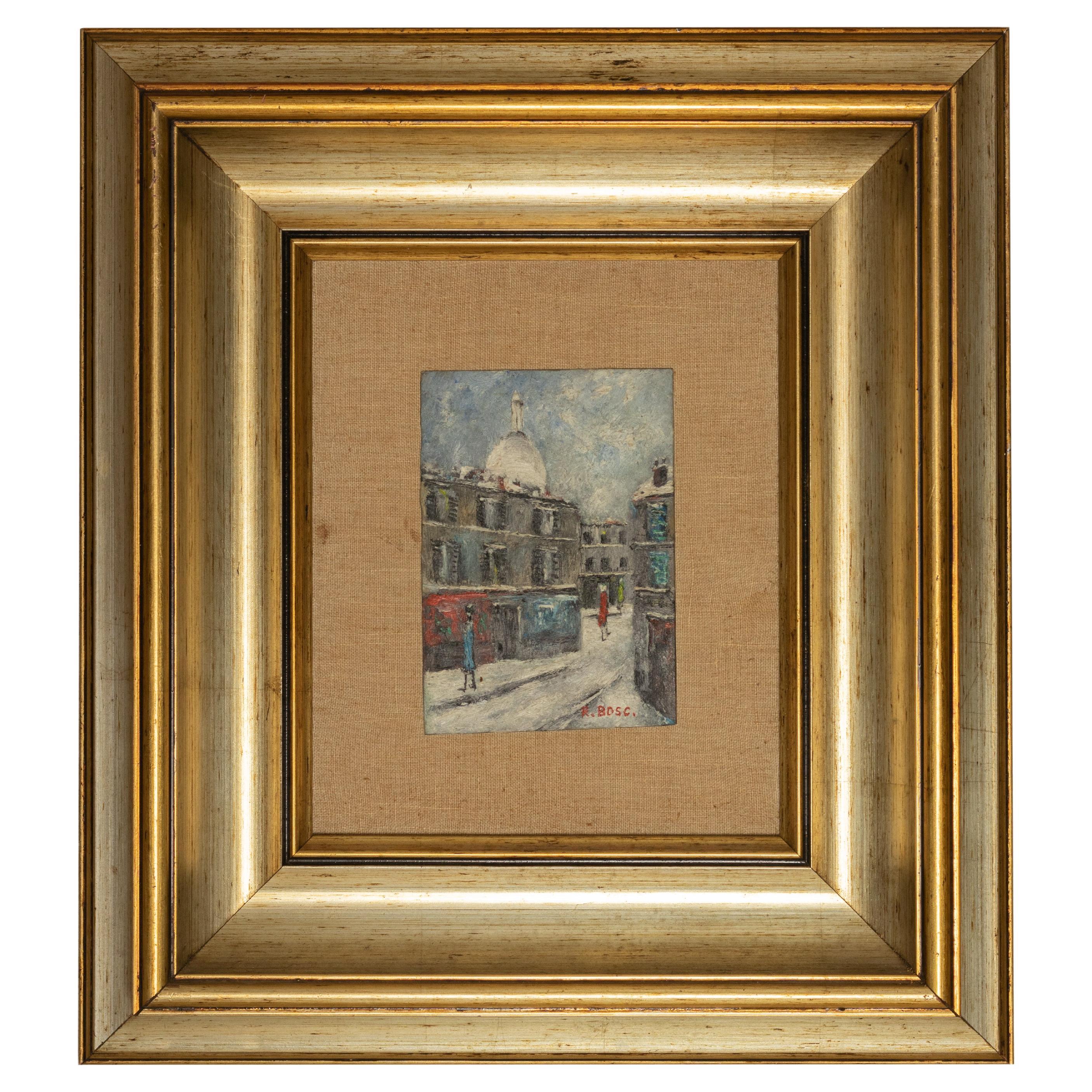 Parisian Post-Impressionist by R. Bosc, Montmartre Scene en venta