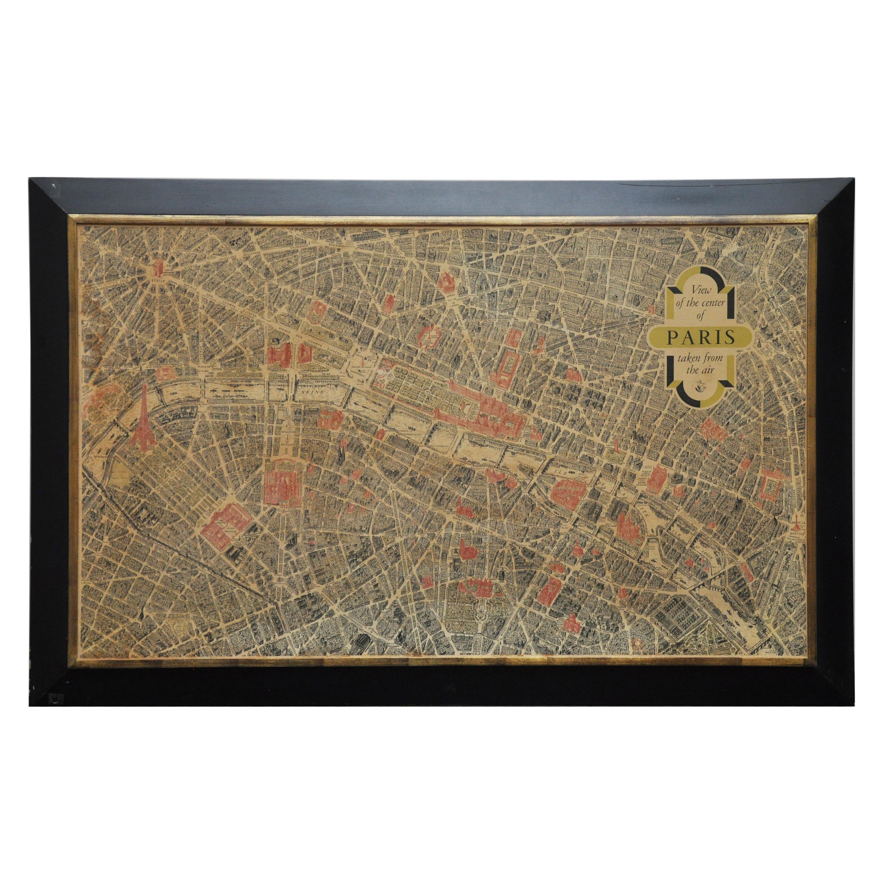 Parisian Street Map For Sale