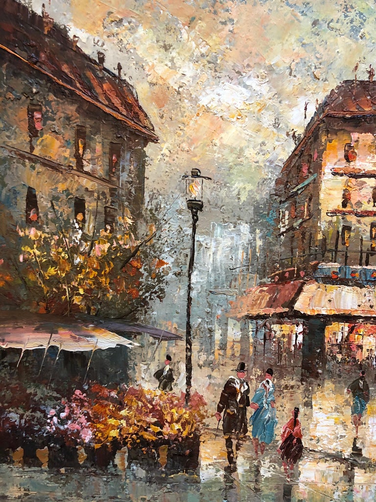 American Parisian Street Scene by Edward Barton For Sale