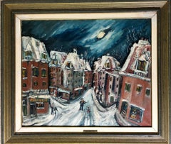 Parisian Winter Painting Attributed to Jean-Pierre Lagrue