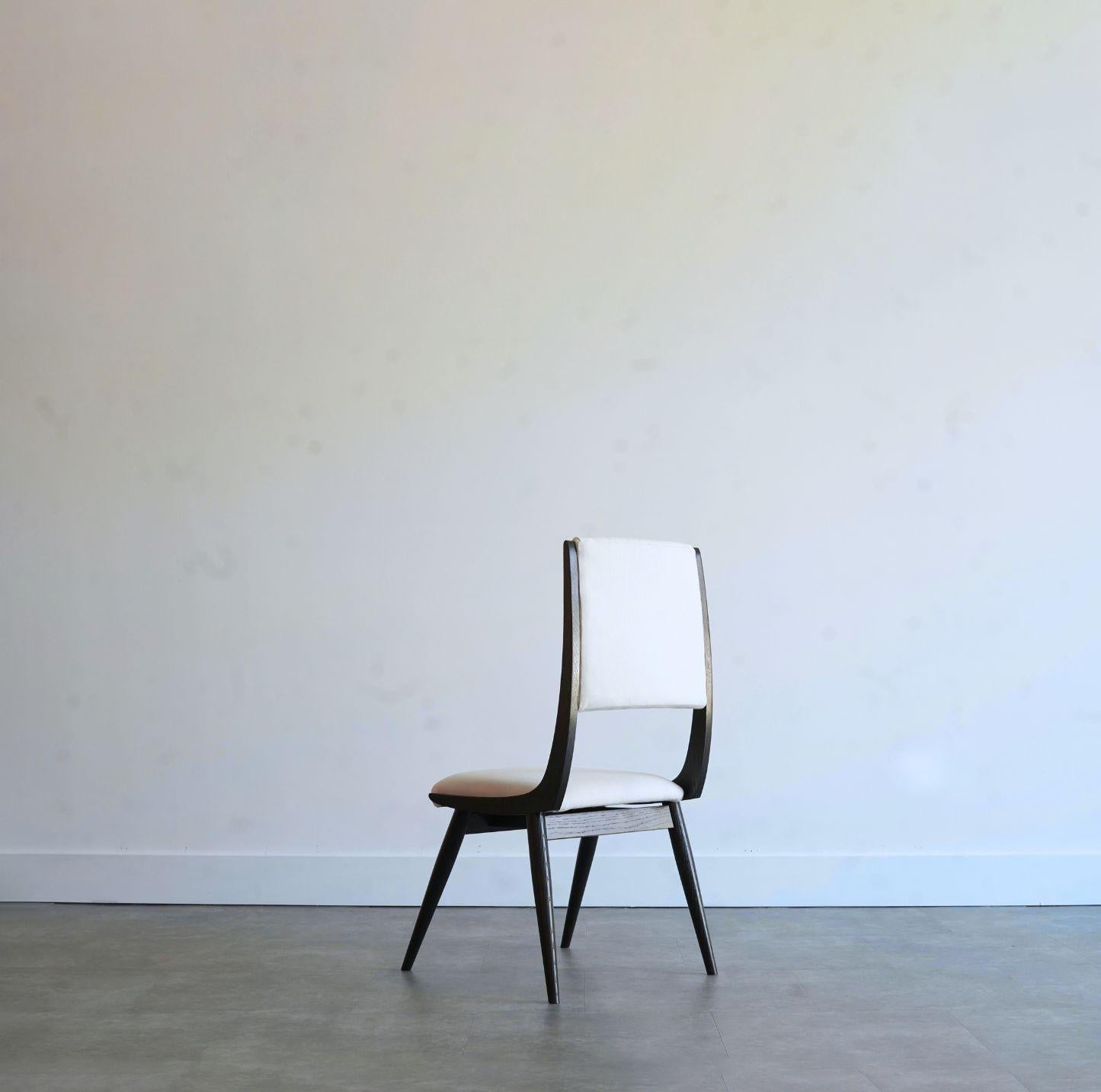 Mid-Century Modern Parisiano Dining Chair in Blackout Oak For Sale
