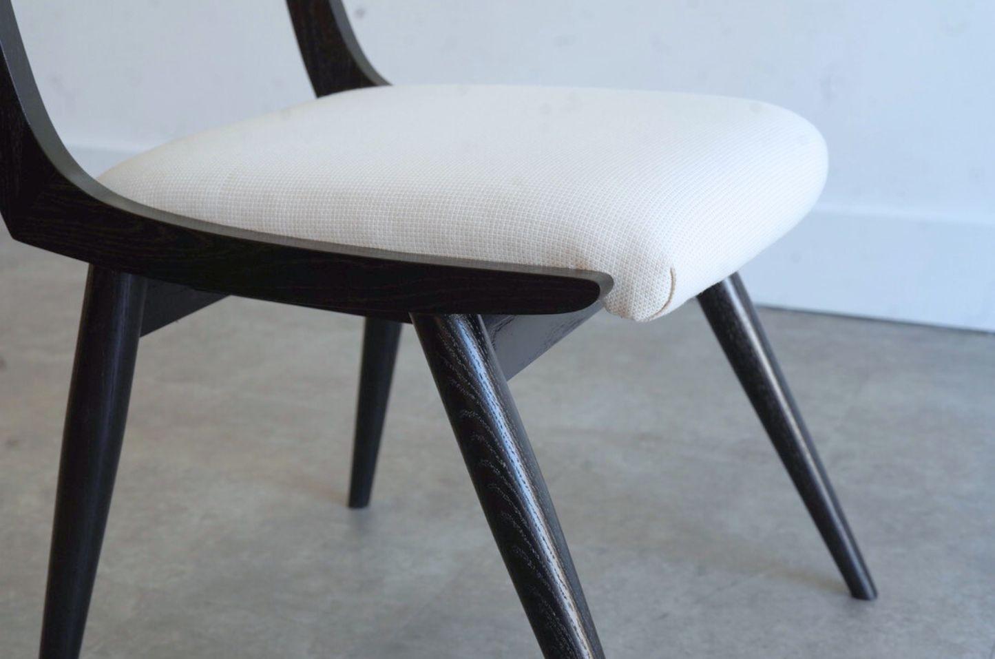 Contemporary Parisiano Dining Chair in Blackout Oak For Sale