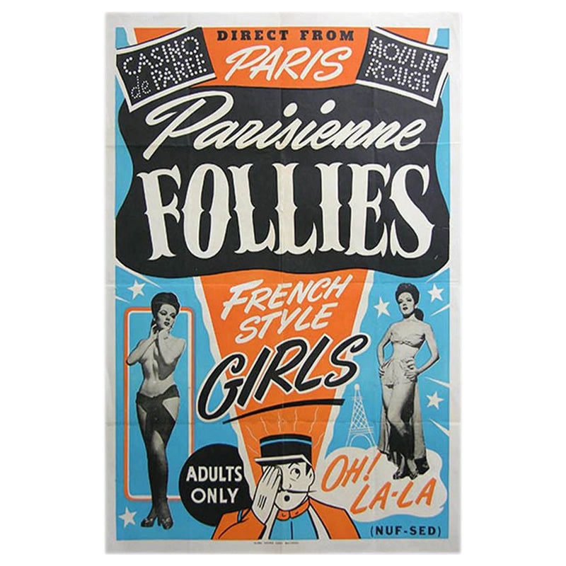 Parisienne Follies, Unframed Poster, 1940
s For Sale