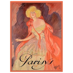 Parisys Champagne, after Belle Époque Oil Painting by Jean-Gabriel Domergue