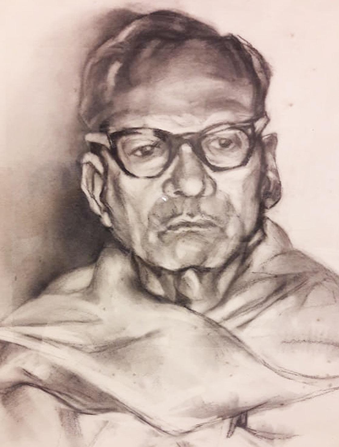 Paritosh Sen - Untitled - 30 x 22 inches (unframed size)
Charcoal on paper
Inclusive of shipment in a roll form.The work comes with a certificate signed by the artist himself.

An illustrator and a painter, Paritosh Sen is one of the most celebrated