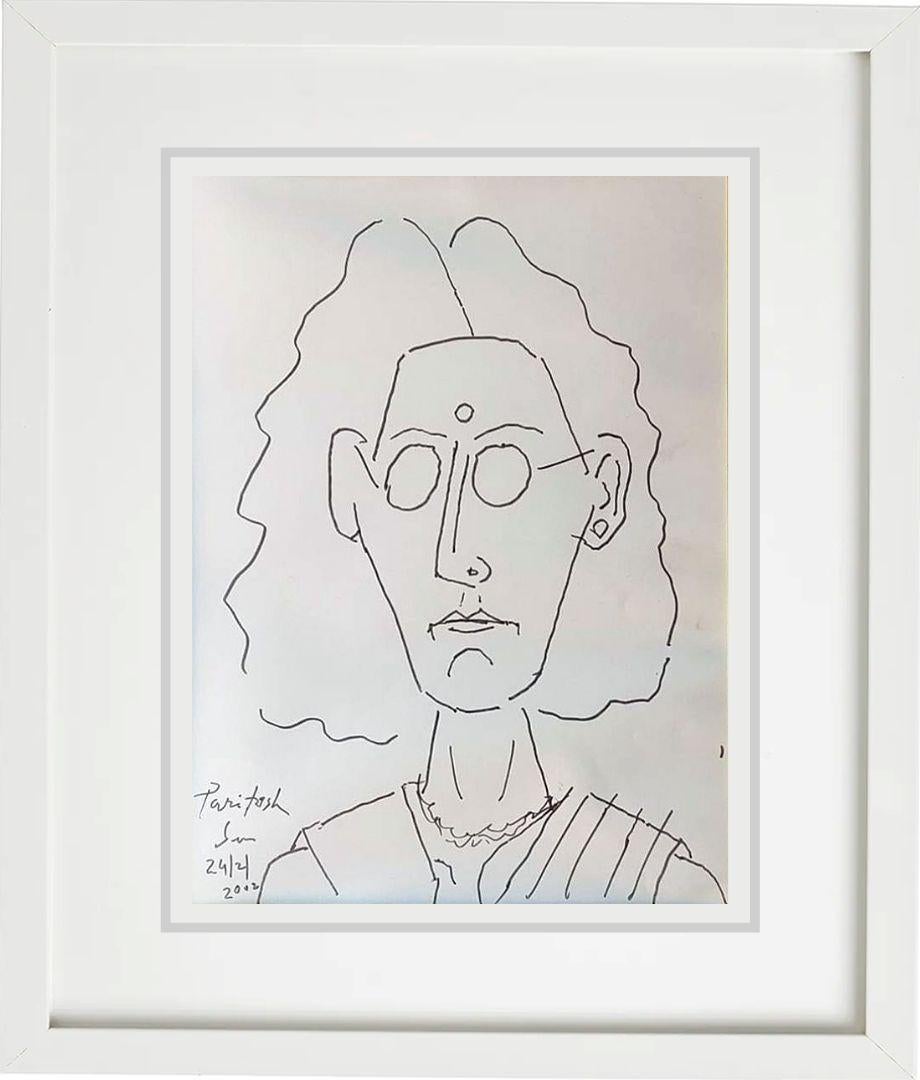 Paritosh Sen - Untitled - 8.6 x 11 inches (unframed size)
Pen & Ink on Paper, 2002
( NOW  FRAMED  ALL  IN  DOOR DELIVERED )

An illustrator and a painter, Paritosh Sen is one of the most celebrated painters of the Indian art field, who believes that
