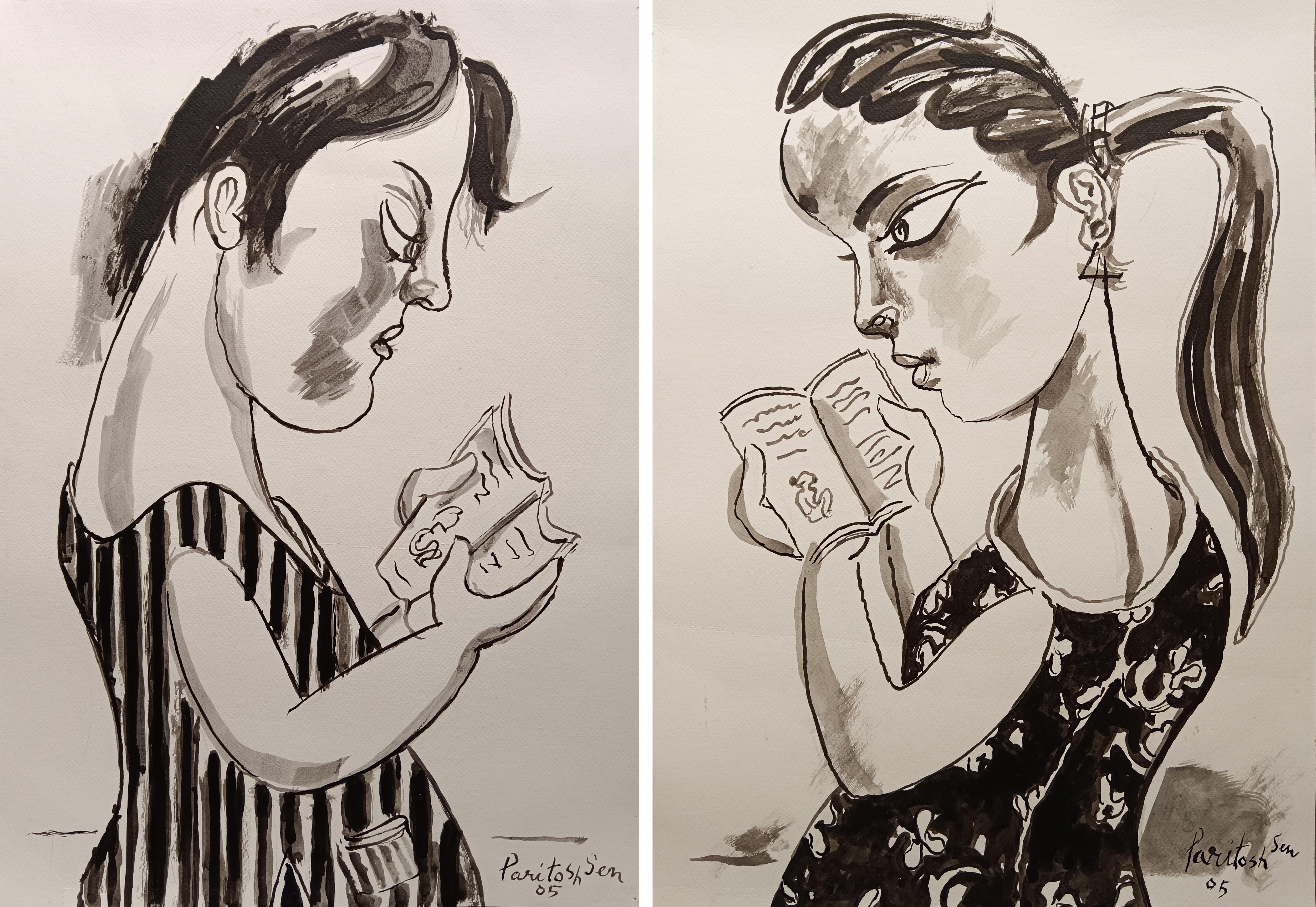 Untitled, Watercolour on Paper, Set of 2 works by Paritosh Sen "In Stock"