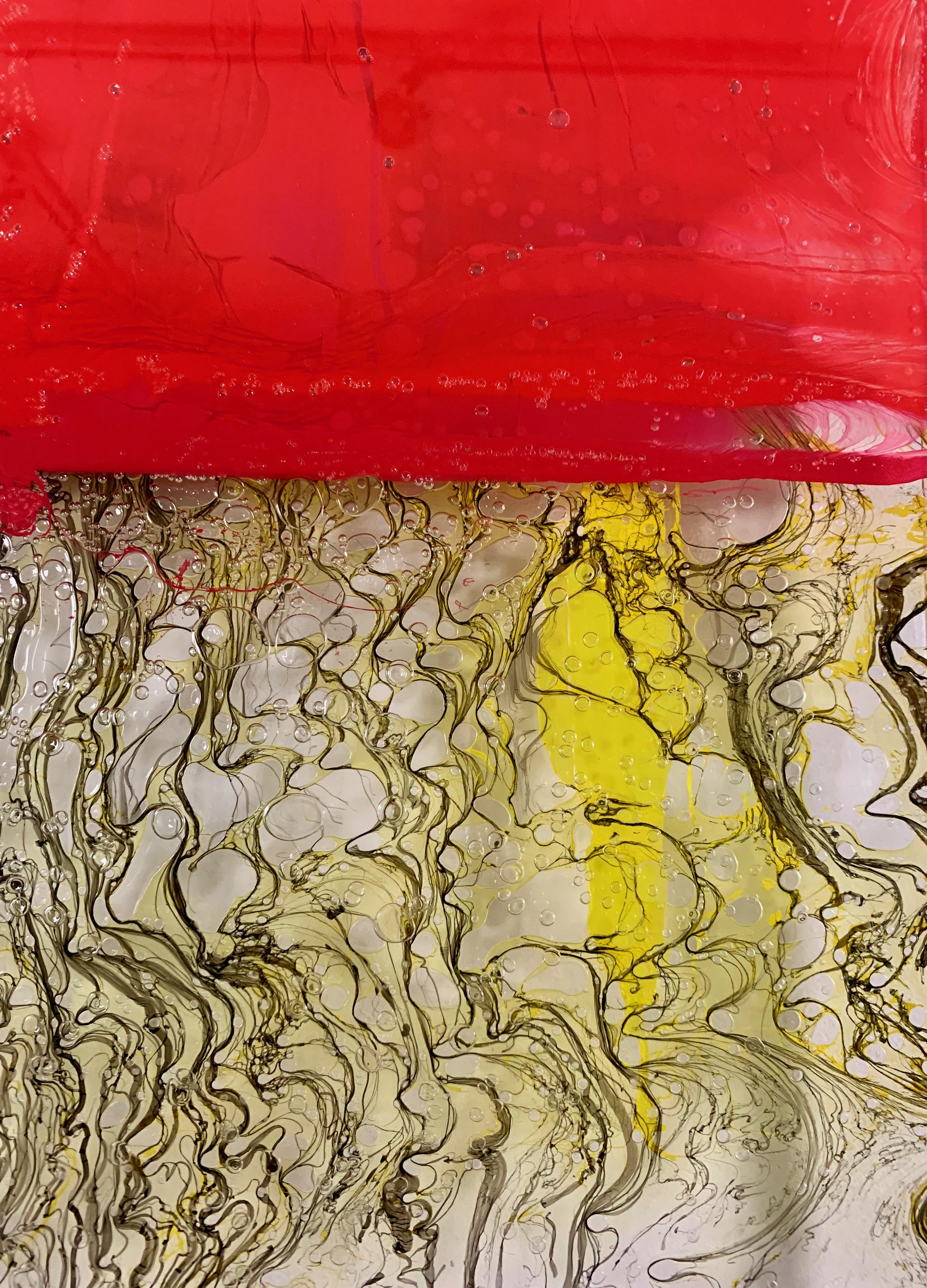 « Transparence Or et Rouge », peinture de Park Byung-Hoon (23.6x16), 2018 en vente 6