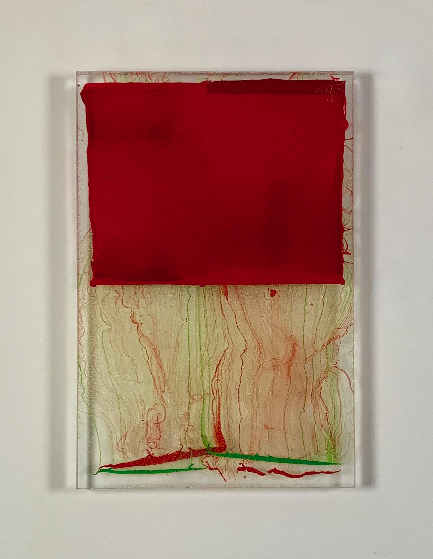 „Transparence rouge 2“, Gemälde von Park Byung-Hoon (23.6x16"), 2022