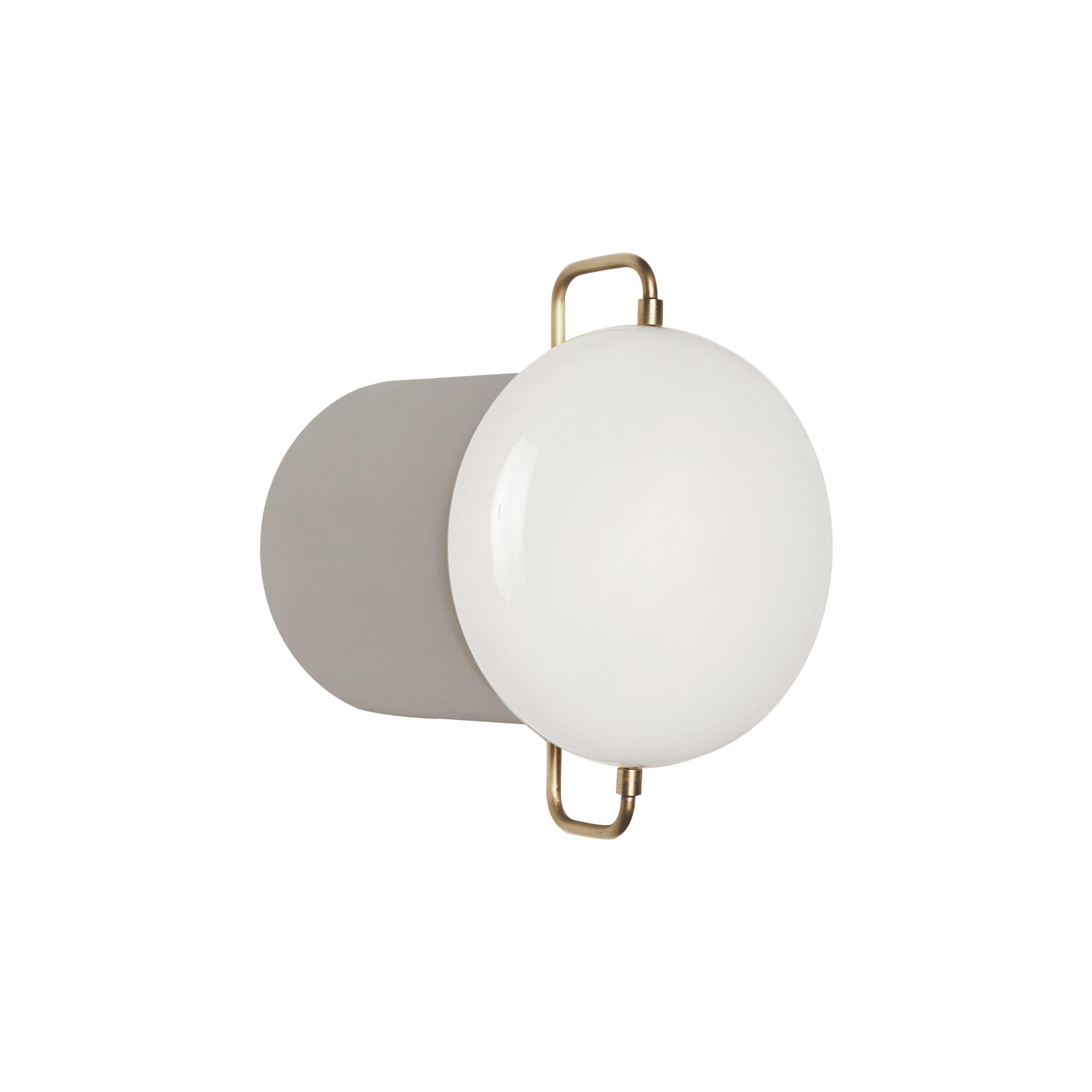 Park I Wall Sconce in Brushed Aluminum For Sale