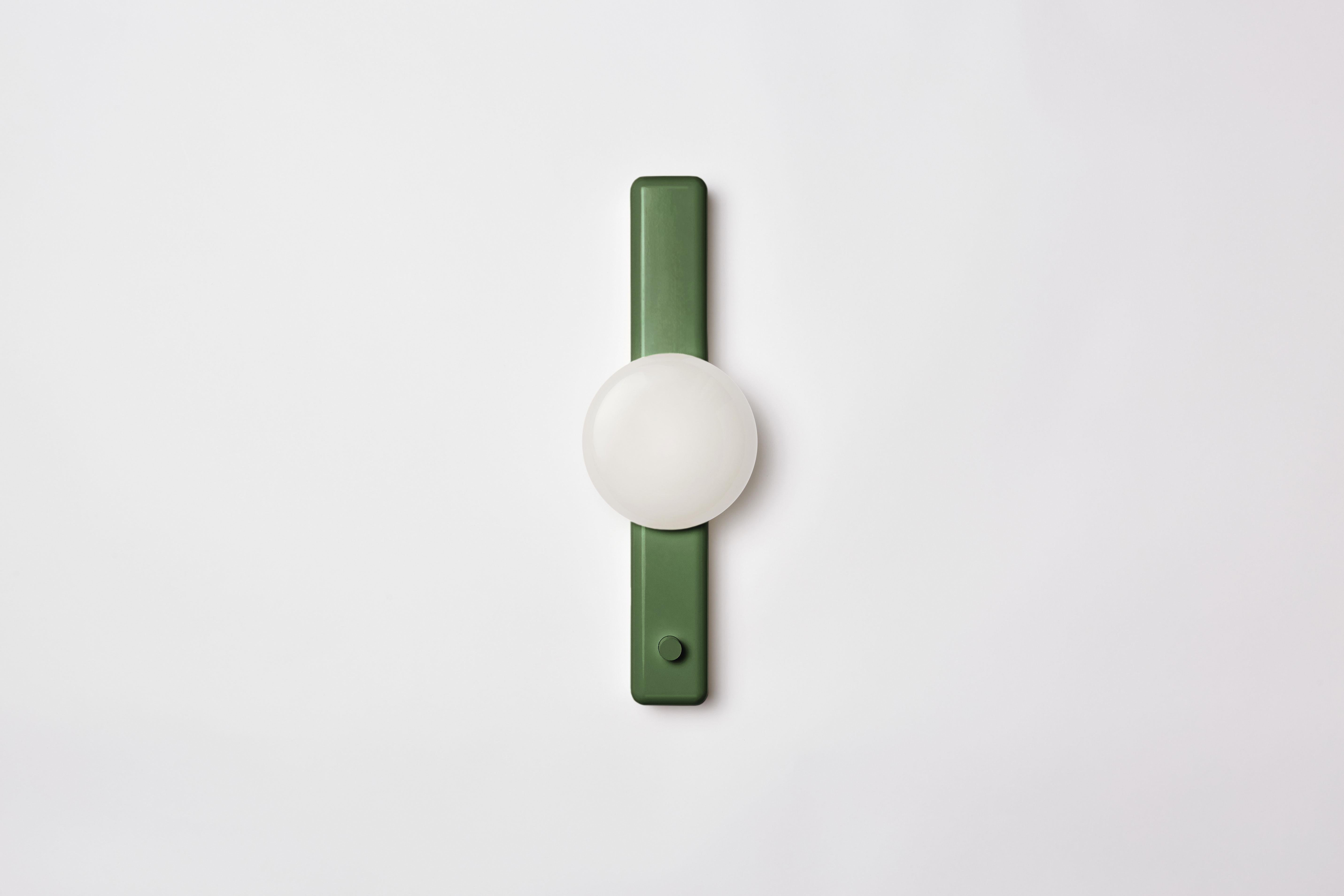 Milk Glass Workstead Park II in White Enamel For Sale