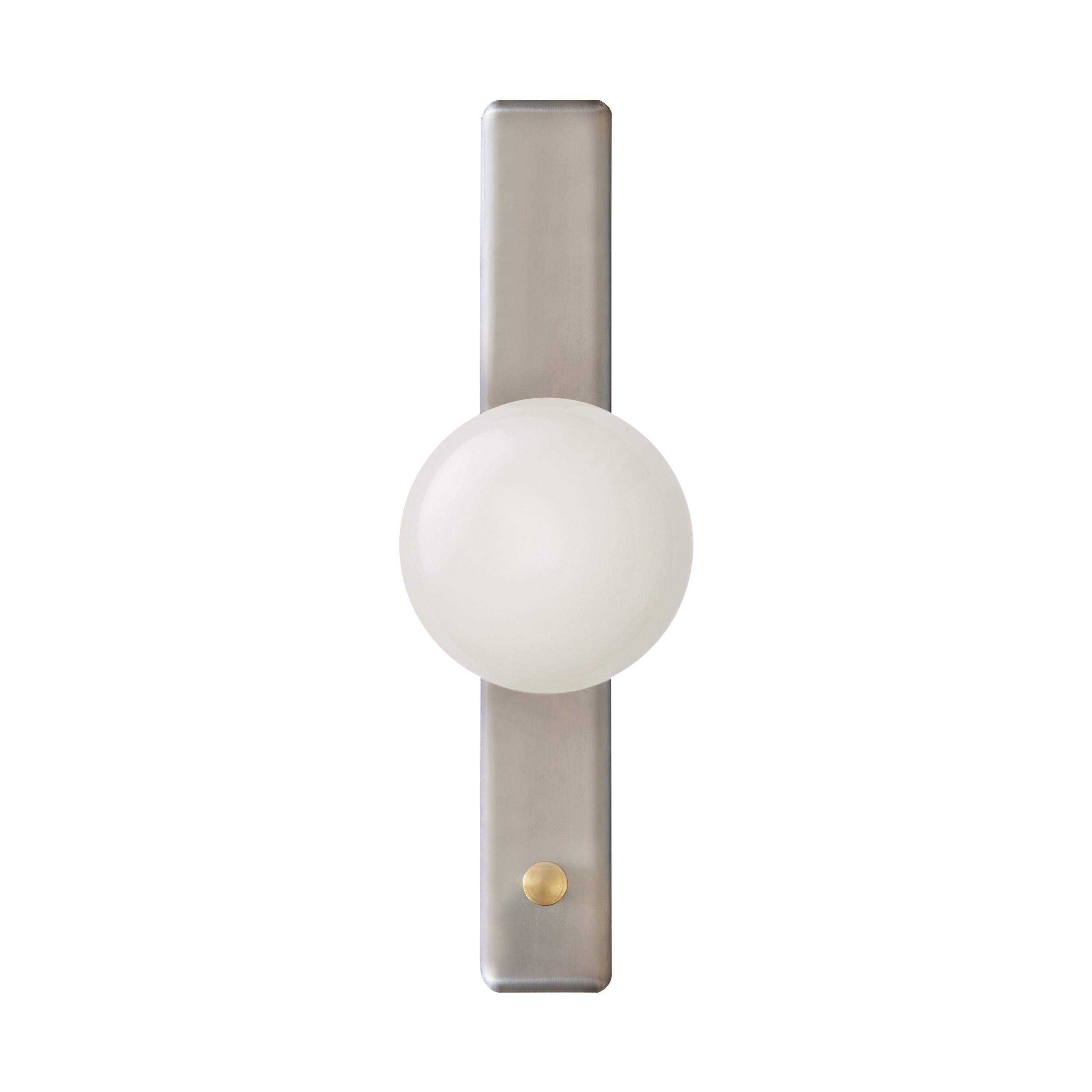 Park II Wall Sconce in Brushed Aluminum For Sale