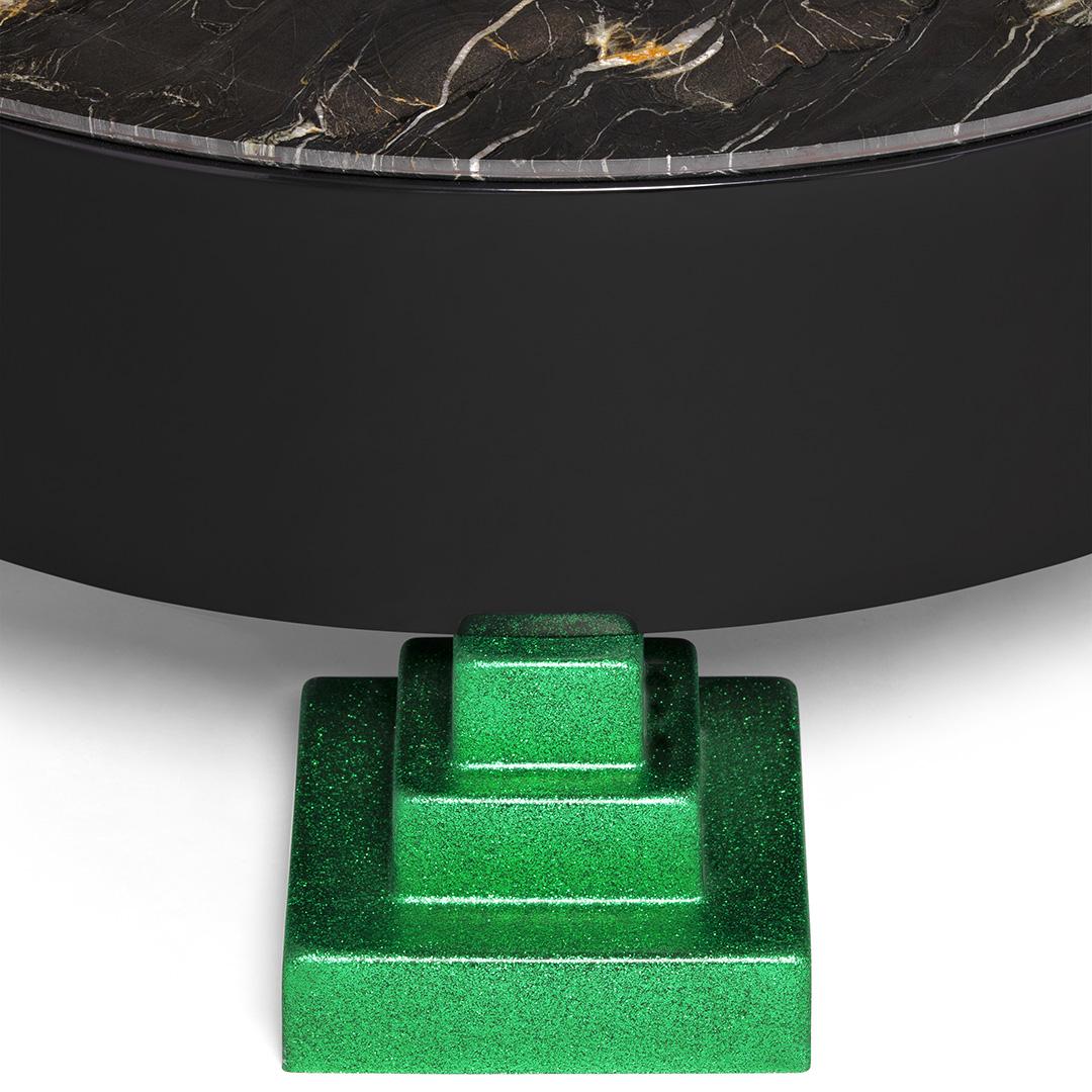 Park Lane coffee table in fiberglass & marble by Ettore Sottsass for Memphis Milano collection

Additional information:
Coffee table in fiberglass and marble.
Collection: Memphis Milano
Designer: Ettore Sottsass
Year: 1983
Dimensions: Ø 109,