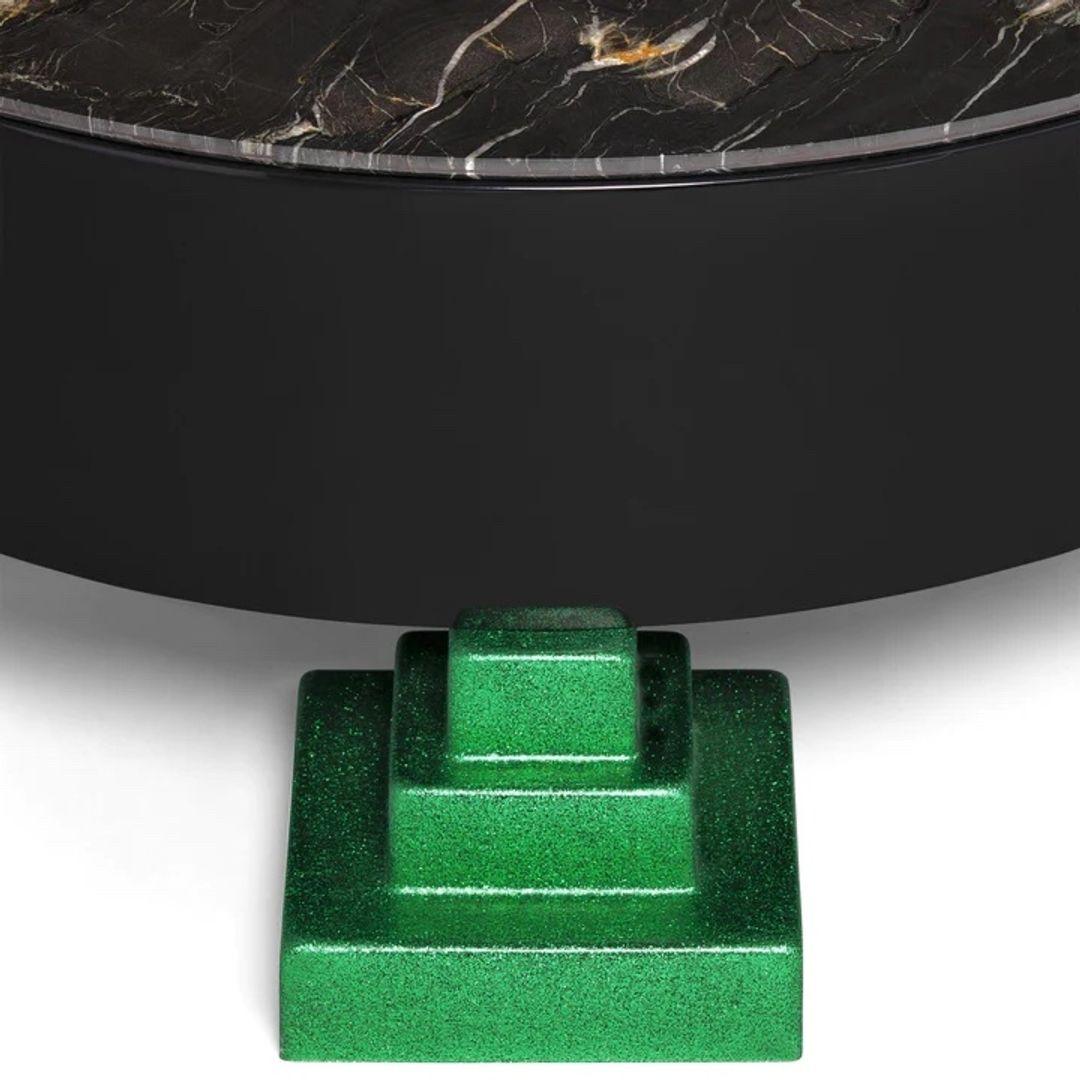 Park Lane Low Fibreglass and Marble Coffee Table by Memphis, Ettore Sottsass For Sale 5