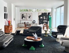 Park Lane Low Fibreglass and Marble Coffee Table by Memphis, Ettore Sottsass