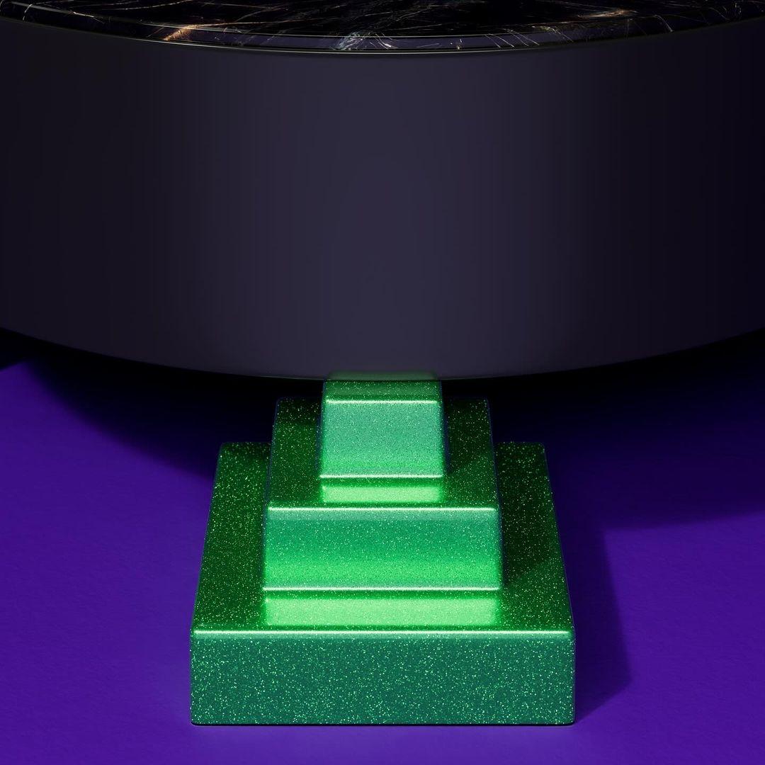 Fiberglass Park Lane Low Fibreglass and Marble Coffee Table by Memphis, Ettore Sottsass For Sale