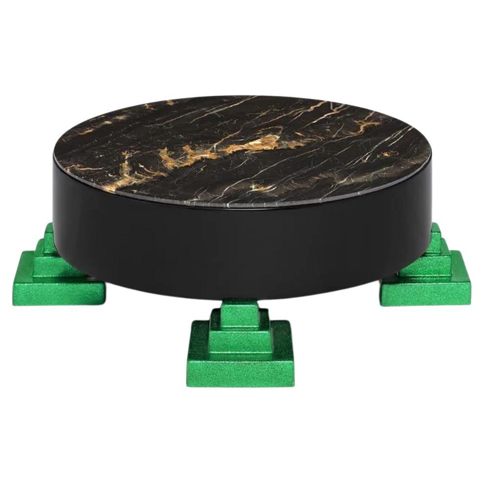 Park Lane Low Fibreglass and Marble Coffee Table by Memphis, Ettore Sottsass For Sale