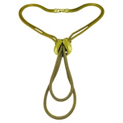Collier de créateur vintage Park Lane, à chaîne maillée dorée