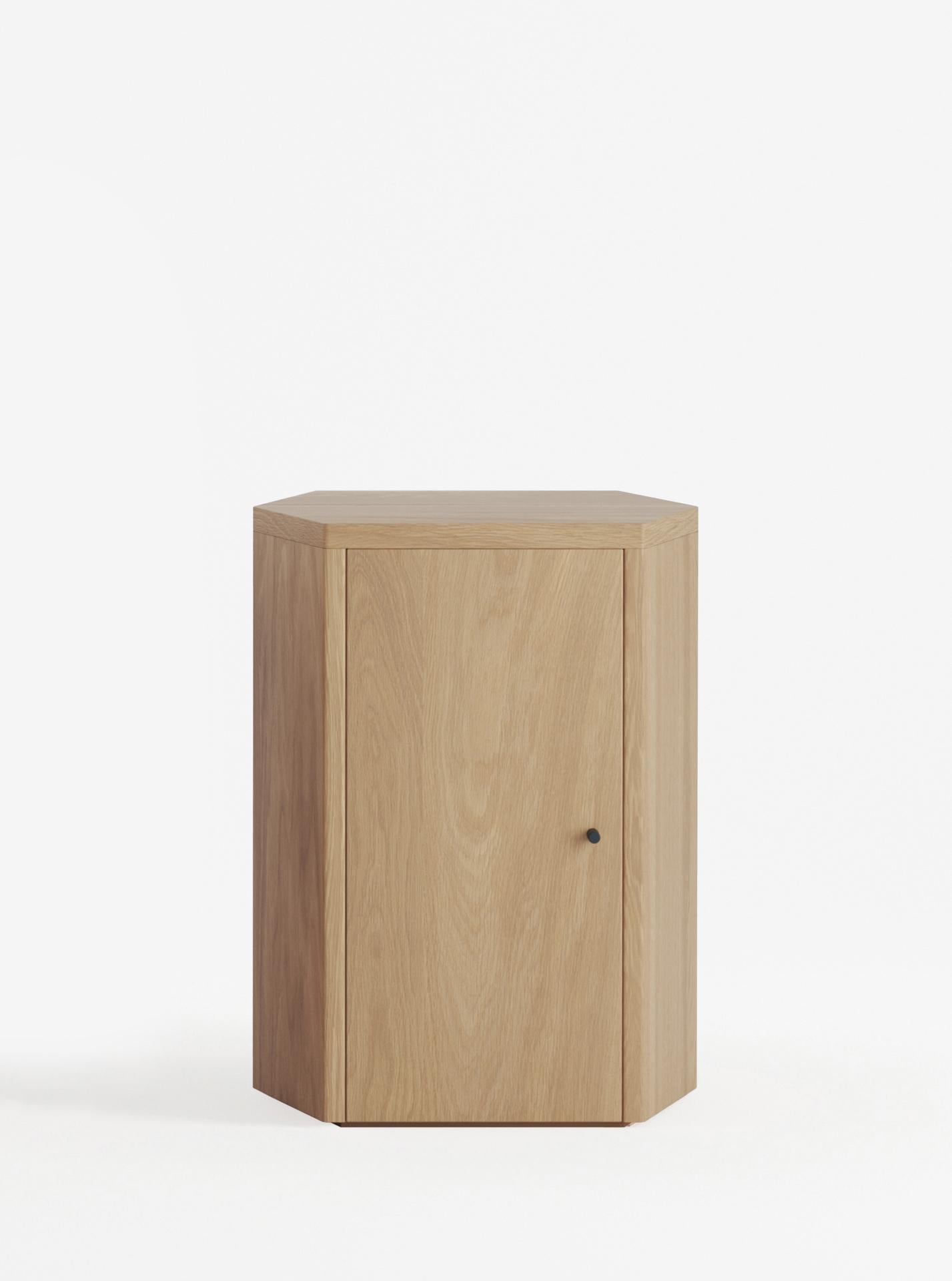 Park Night Stand Einzelnes Element links in Eiche von Yaniv Chen für Lemon (Minimalistisch) im Angebot