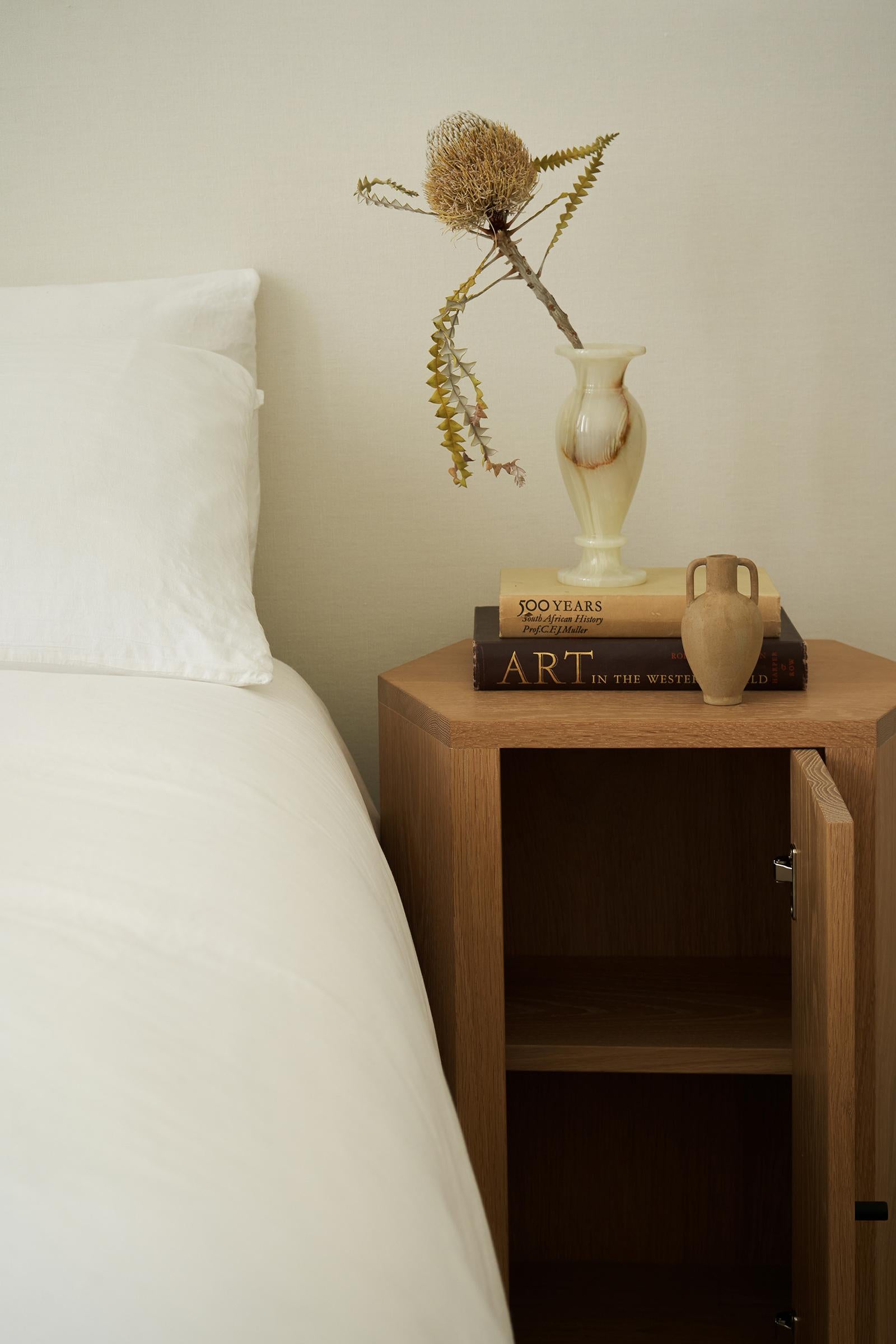Contemporary Park Night Stand Single Left unit in Oak by Yaniv Chen for Lemon For Sale