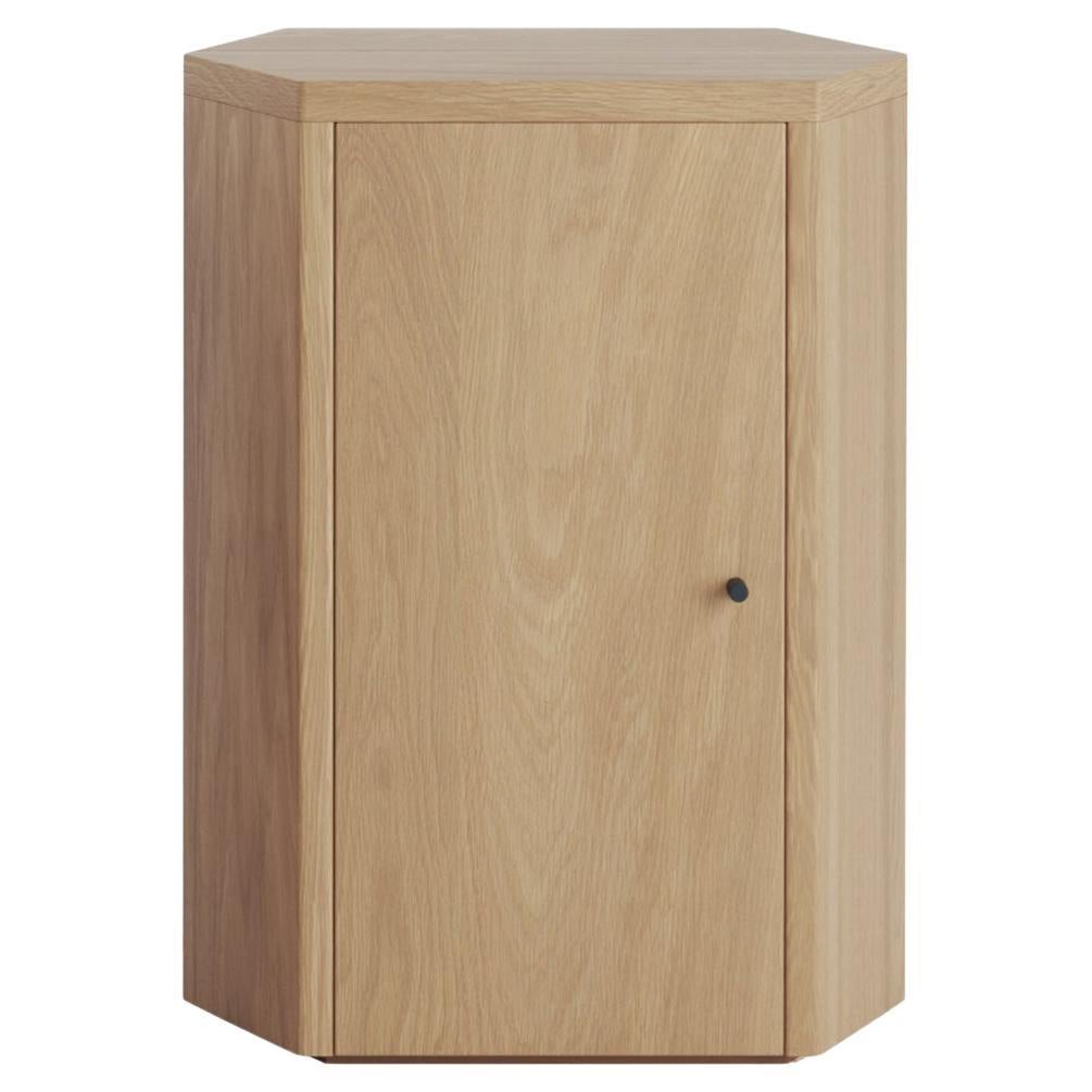 Park Night Stand Single Left unit in Oak by Yaniv Chen for Lemon