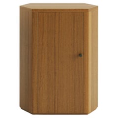 Park Night Stand Einzelmöbel links aus geöltem Iroko-Holz von Yaniv Chen für Lemon