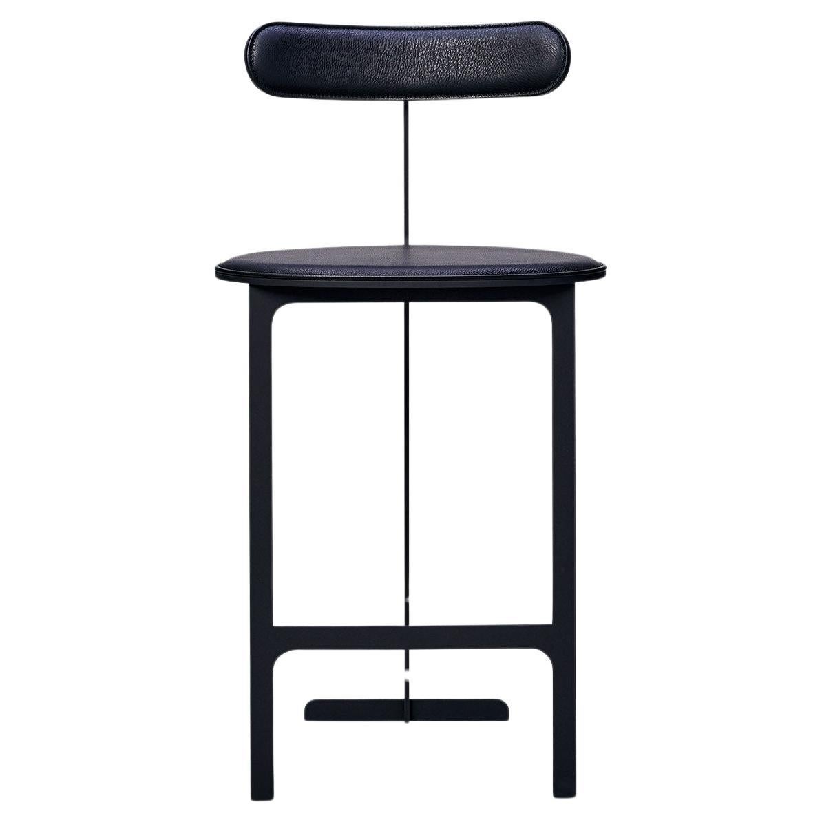Park Place Counter Stool by Yabu Pushelberg in Soft Touch Black COM/L For Sale