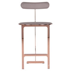 Park Place Stool by Yabu Pushelberg in Stainless Steel Frame
