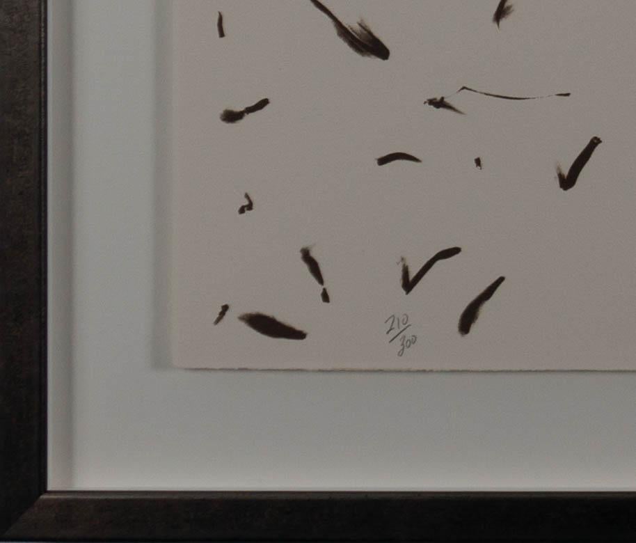 South Korean Park Seo-Bo - “Ecriture”, 1988 - Lithograph, hand signed. Edition 300, framed