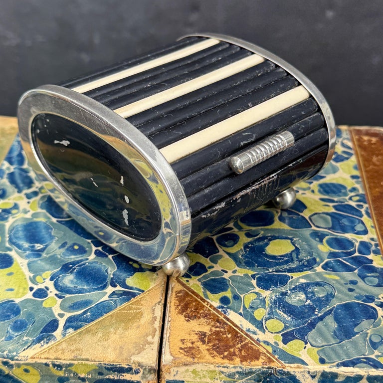 Park Sherman Art Deco Bakelite Tambour-Top Jewelry Cigarette Box For Sale  at 1stDibs