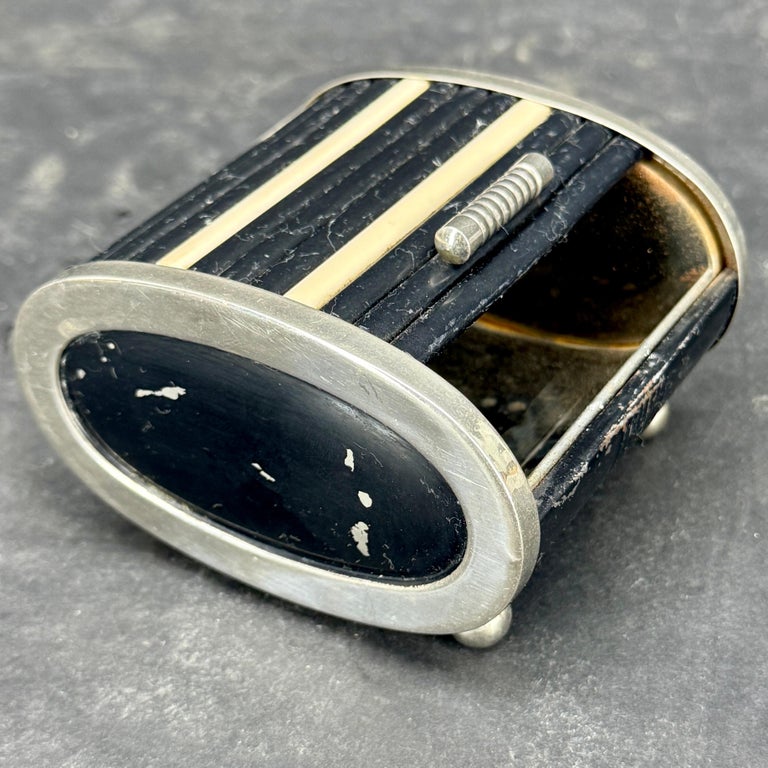 park sherman cigarette box Park Sherman Art Deco Bakelite Tambour-Top Jewelry Cigarette Box For Sale  at 1stDibs