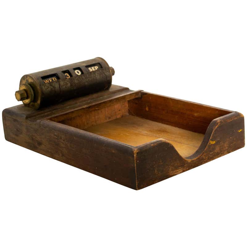 Sleek Modern Office Desk Inbox Outbox Paper Organizer Tray Walnut Wood ...