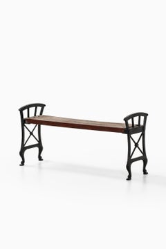 “Parkbänk Nr 2” Bench in Cast Iron and Painted Wood by Folke Bensow, 1920