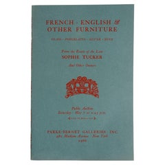 Vintage Parke-Bernet NY Sale "The Estate of Sophie Tucker," May-5-7, 1966