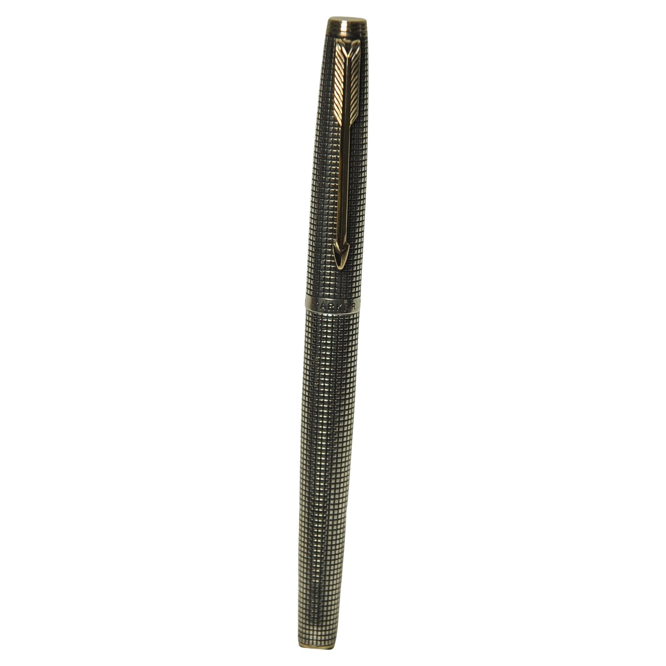 Parker 75 Vermeil Sterling Silber GT Brunnen mit 14k Gelbgold Nib im Angebot 4