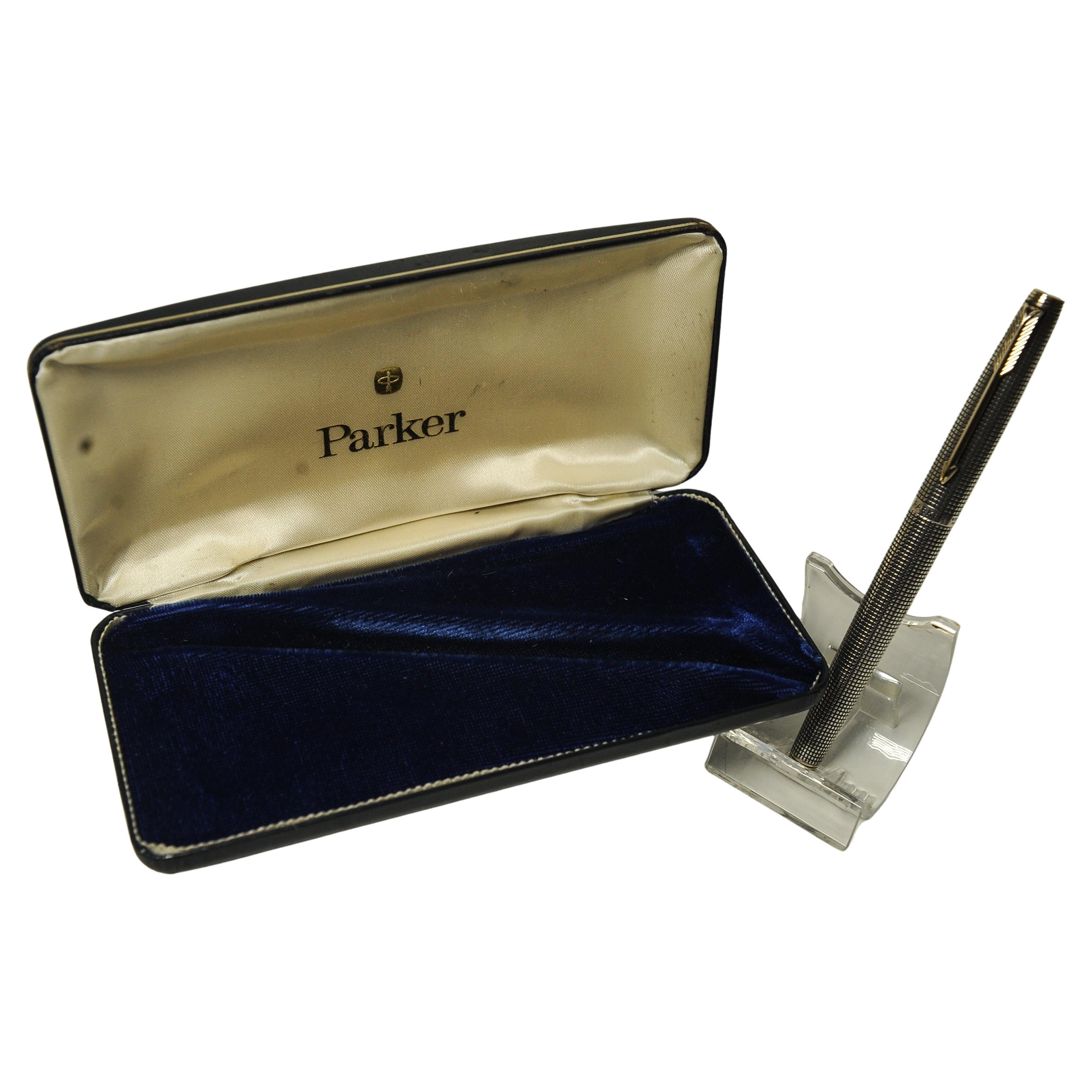 Parker 75 Vermeil Sterling Silber GT Brunnen mit 14k Gelbgold Nib (amerikanisch) im Angebot