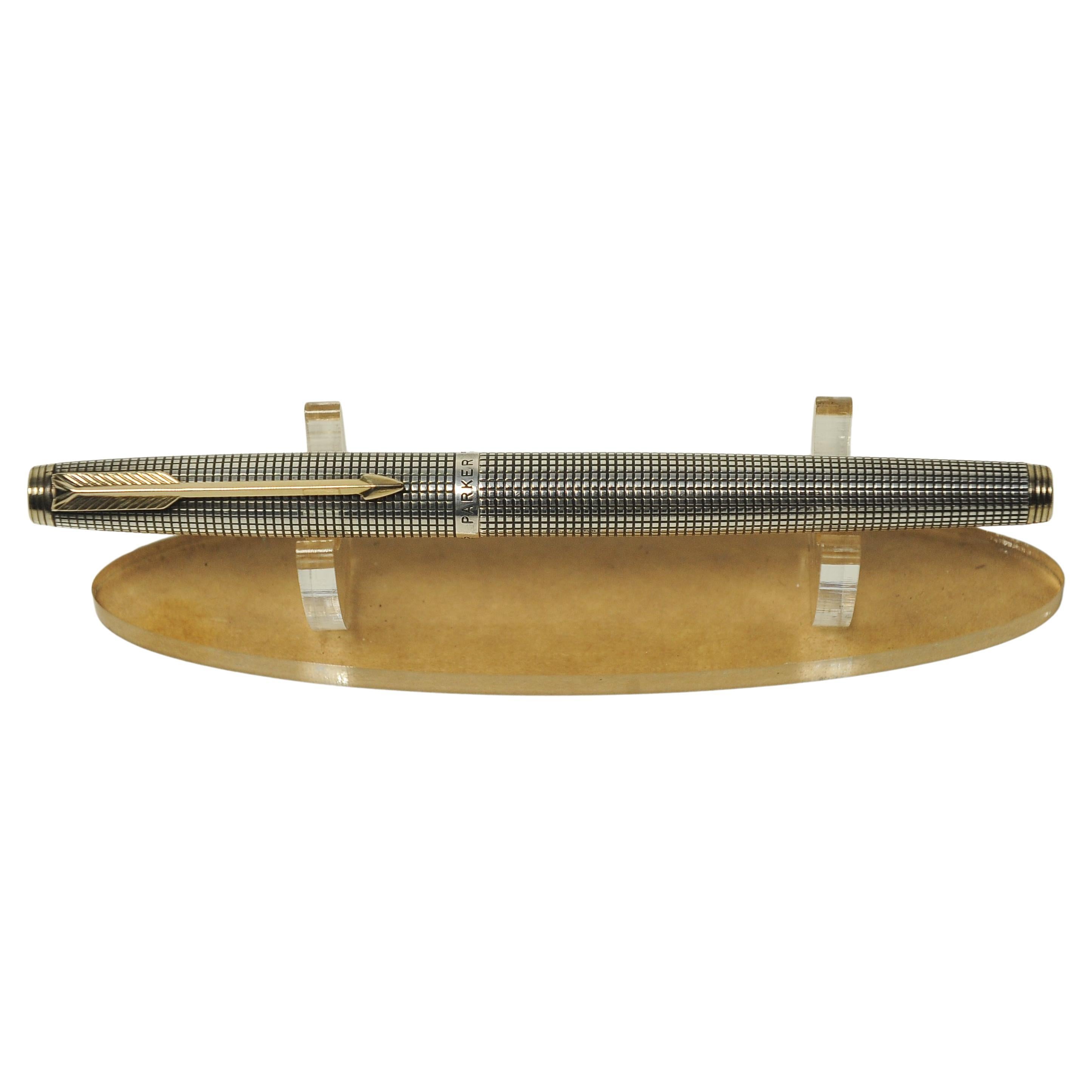 Parker 75 Vermeil Sterling Silber GT Brunnen mit 14k Gelbgold Nib (20. Jahrhundert) im Angebot