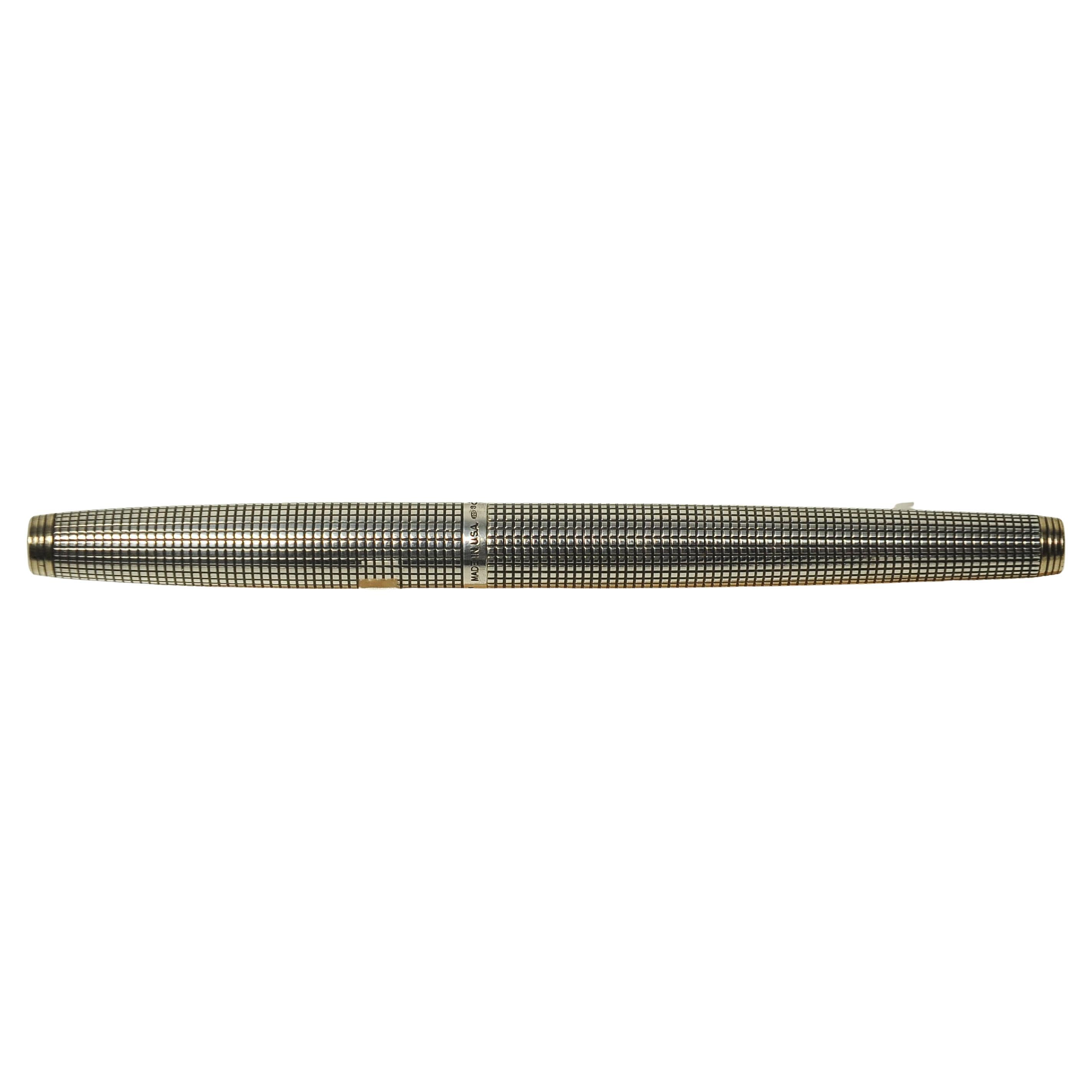 Parker 75 Vermeil Sterling Silber GT Brunnen mit 14k Gelbgold Nib im Angebot 1
