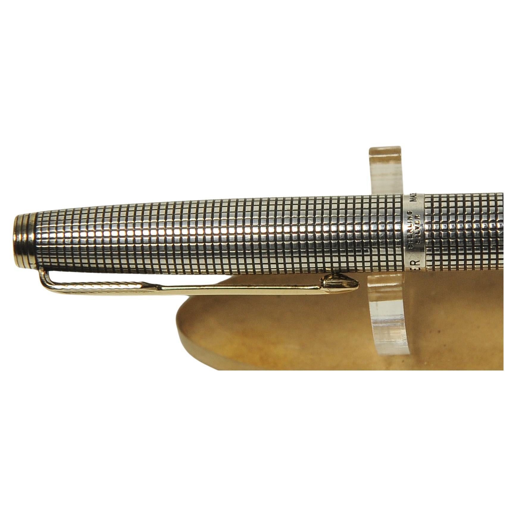 Parker 75 Vermeil Sterling Silber GT Brunnen mit 14k Gelbgold Nib im Angebot 2