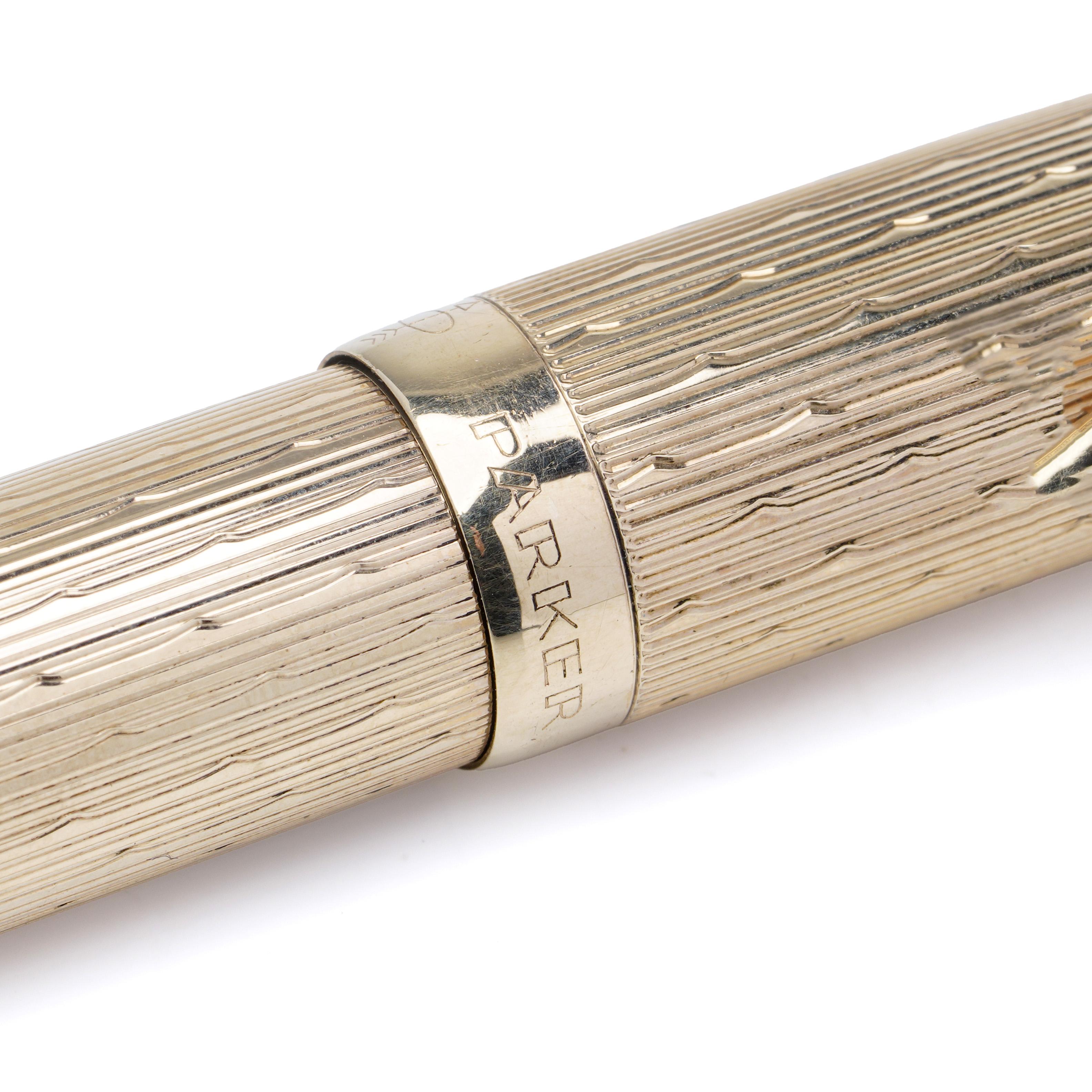 Parker 9kt Presidential Press Filler Fountain Pen For Sale 3
