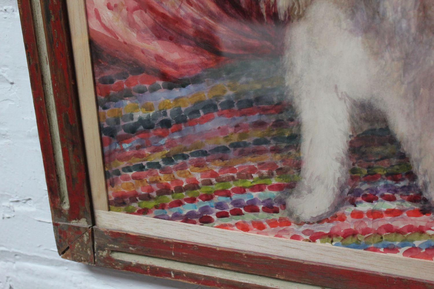 Parker Elwood Panttila „Poodle with Sunflowers“ Acryl-Porträt Stillleben im Angebot 10