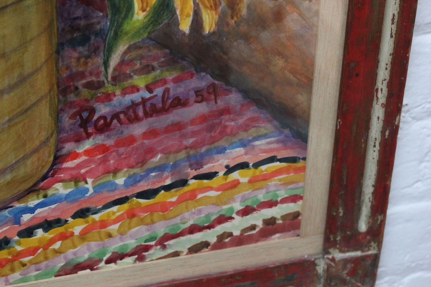 Parker Elwood Panttila „Poodle with Sunflowers“ Acryl-Porträt Stillleben im Angebot 12