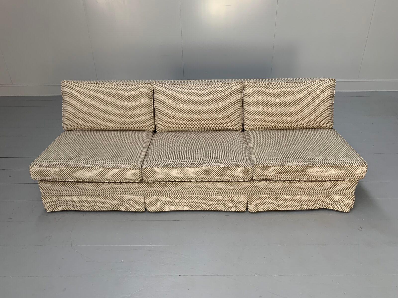 Parker & Farr “Armless” 3-Seat Sofa – In Fermoie “Marden” Fabric 3
